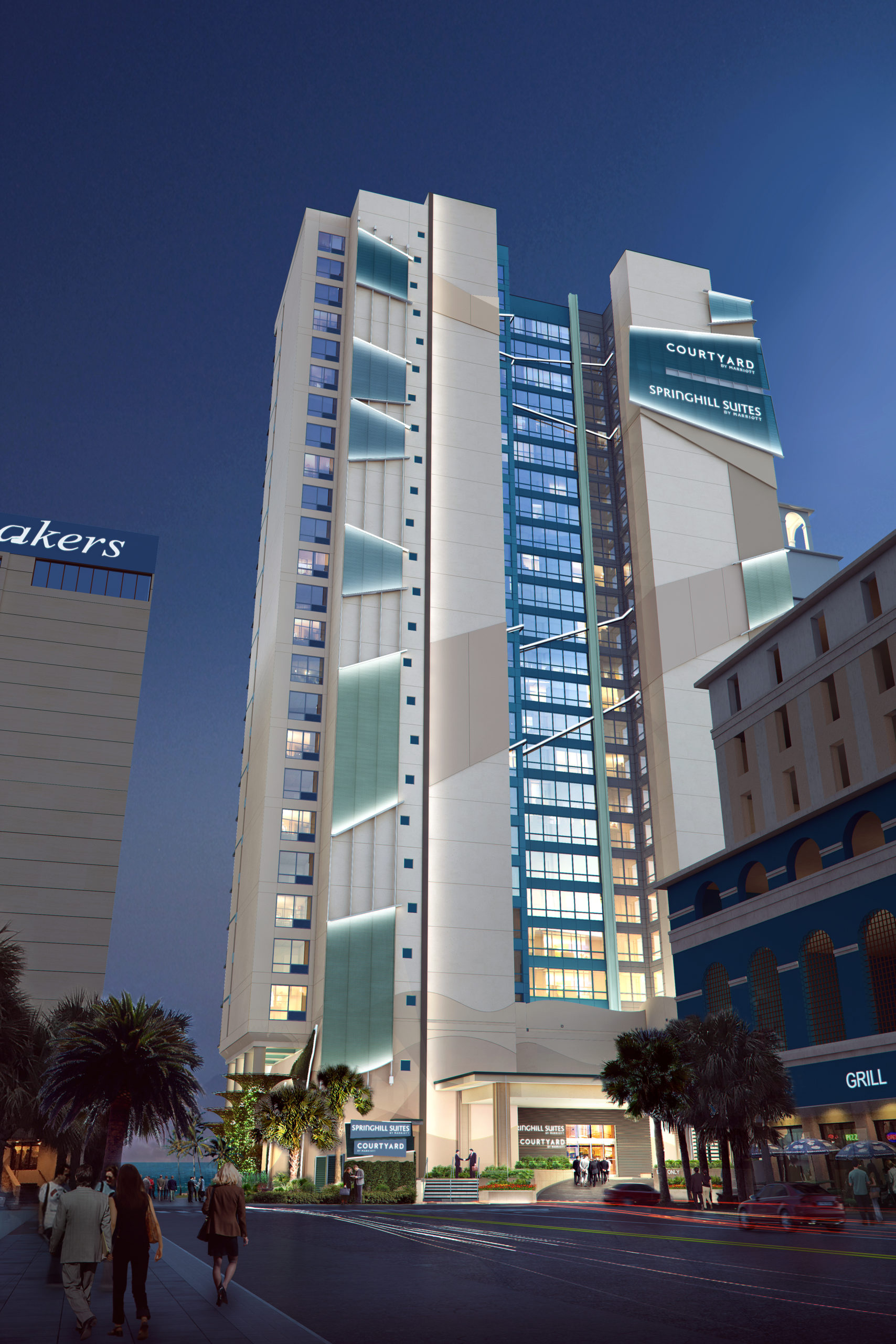Marriott Towwer 21st Ave Dusk