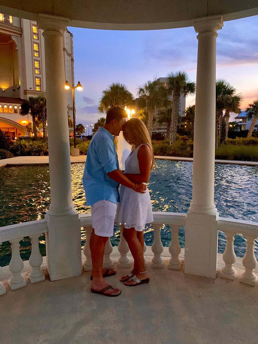 Couple kissing at north beach