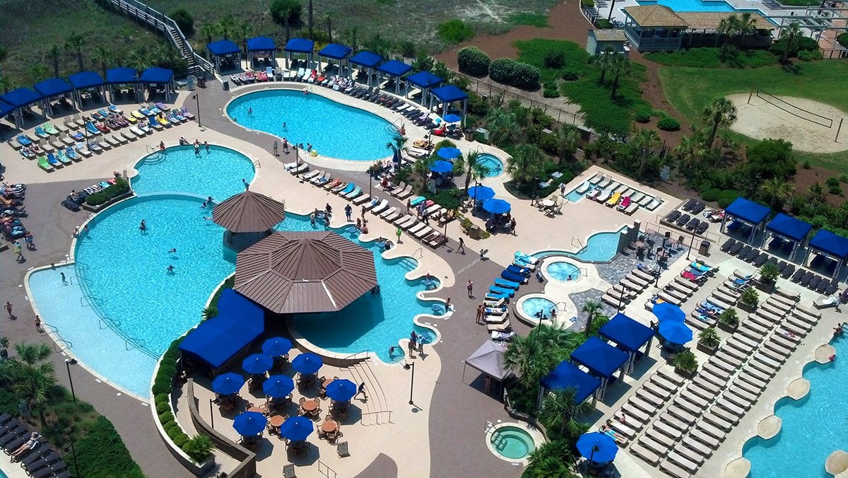 North Beach Resort & Villas - Aerial View of the Pool Scape
