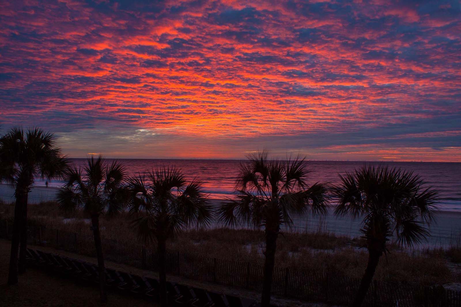 Sunset at Ocean Reef Resort in Myrtle Beach