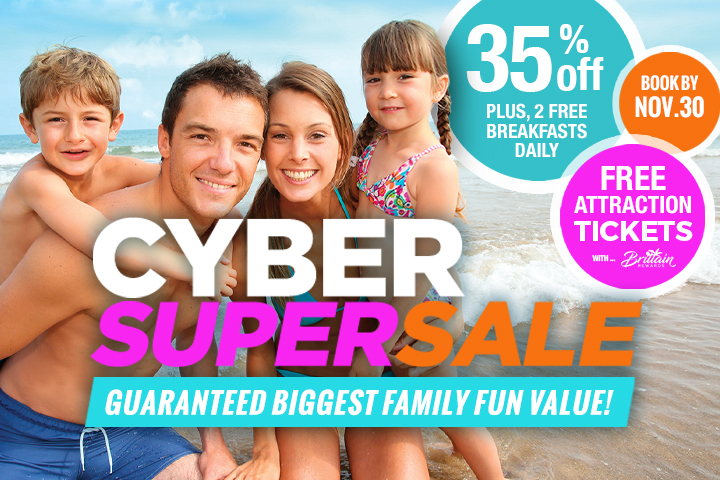 Cyber Super Sale - 35% Off + Two FREE Breakfasts Daily and FREE Attraction Tickets