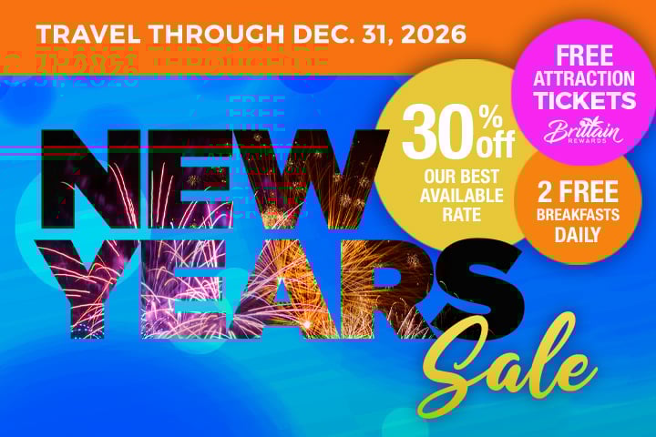 New Year's Sale - Save 30% + 2 Free Breakfasts Daily