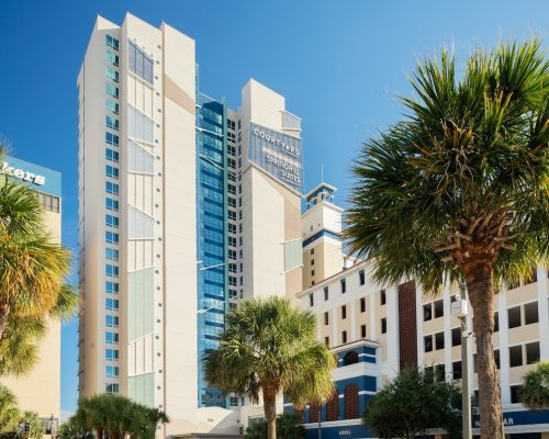 Courtyard & SpringHill Suites by Marriott Building Day time street view